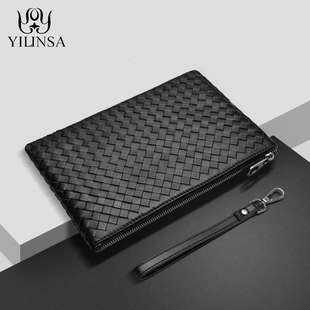 YILINSA  Sheepskin Genuine Leather Clutch Bag Men Walle