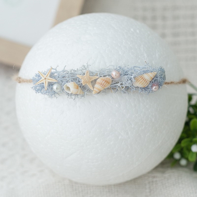 baby headband girl headwear flower conch creative lovely he