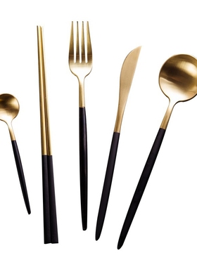 304 stainless steel black Portuguese Royal Tableware Set