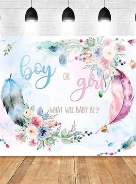 Mehofoto Gender Reveal Photo Background Boy or Girl Newborn