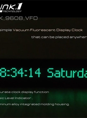 LINK1  9608 VFD Clock Music Audio V meter Audio spectrum CNC