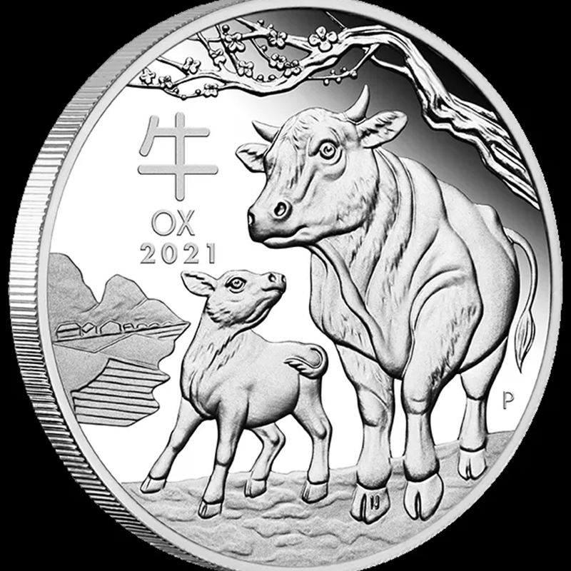 Australia Lunar New Year 1OZ 999 Fine Silver Coin 2021 Year