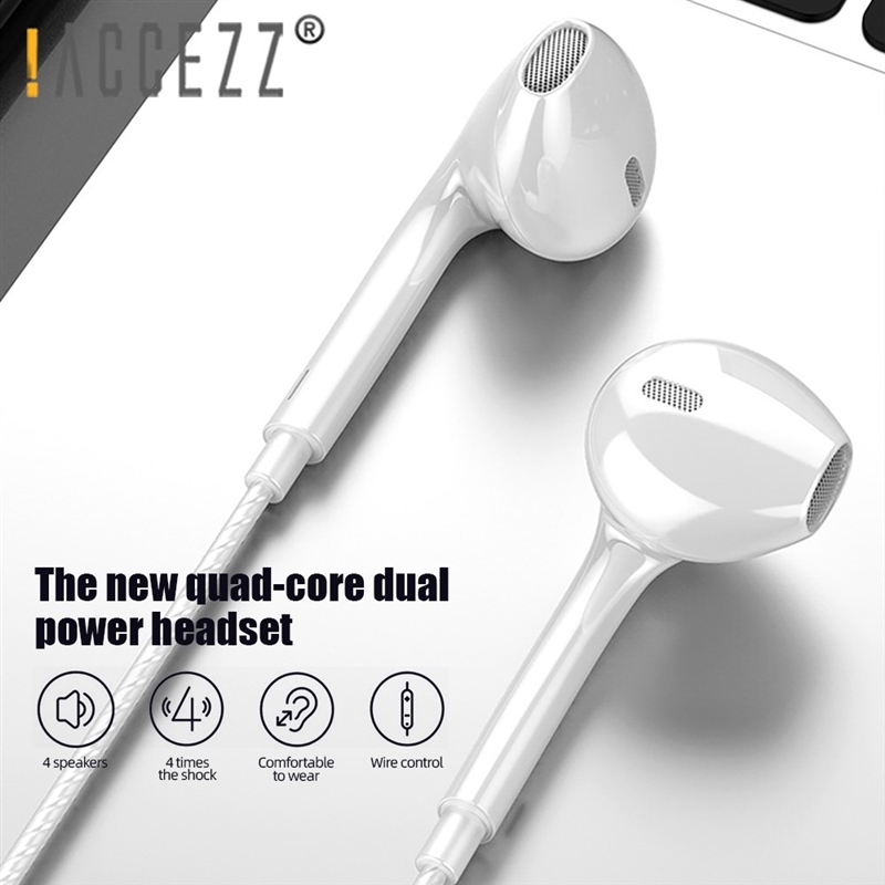 !ACCEZZ 3.5mm Stereo Bass Sport Handsfree In Ear Earphones