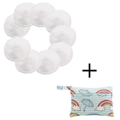 [simfamily] 10PCS Reusable Bamboo Breast Pad Nursing Pads M