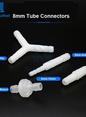 NuoNuoWell Aquarium Soft Tube Adaptor 8mm Oxygen Pipe Hose