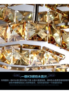 Modern LED Ceiling light Square Crystal Lustre Luminarias Pa