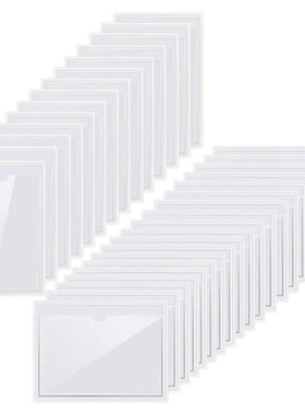 40PCS Index Card Holder, 2 Size Transparent Label Holders Ar