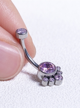 ASTM F136 Titanium Navel Curves Bellybutton Ring Barbell Dr