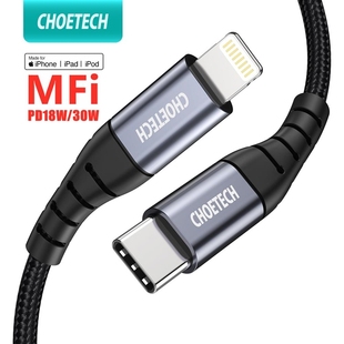 CHOETECH MFi USB Type C to Lightning Cable for iPhone 12 Pr