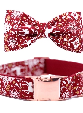 Christmas Snowflake Dog or Cat Collar or Leash  with Bows G