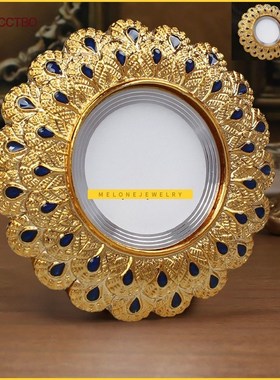 Europe Luxury Gold Resin Peacock Feather Emded Downlights 3W