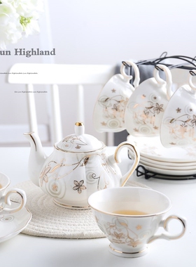 High-grade Bone china Coffee Cup Set British Porcelain Tea S