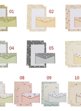 Creative Beautiful Letter Paper Envelope Floral Cute Cartoon