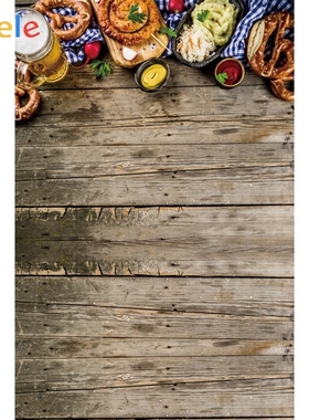 Yeele Old Wooden Boards Plank Meal Food Meat Photography Ba