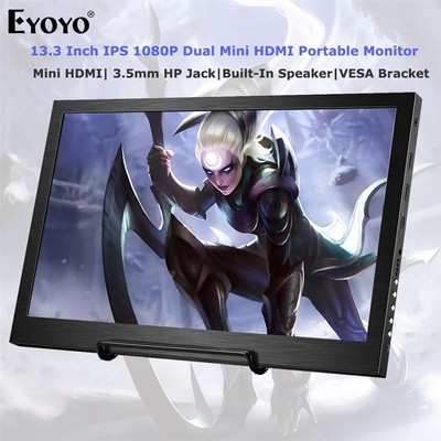 Eyoyo EM13F 13.3 IPS Portable Monitor Mini HDMI Laptop Gamin