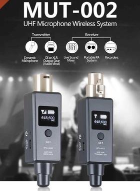 1 Pair Dynamic Microphone Wireless System Wireless Transmitt