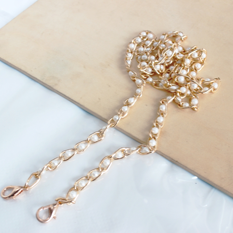 Imitated Pearl Bag Chain Exquisite Gentle Wide Chain practic