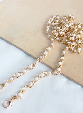 Imitated Pearl Bag Chain Exquisite Gentle Wide Chain practic