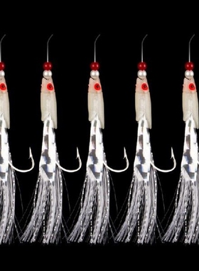 5pcs fishing hook Barbed fishhook fishing tackle Mackerel