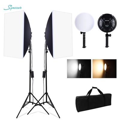 Photography Softbox Lighting Kit 3200 5600k Stepless Dimmin