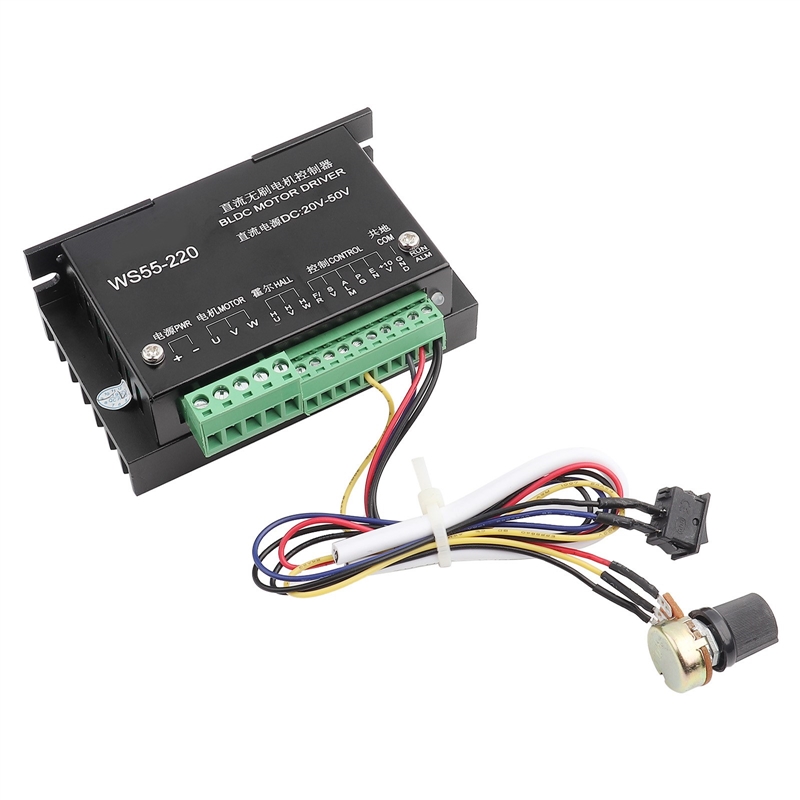 WS55-220 Motor Driver Controller DC 48V 500W CNC Brushless S