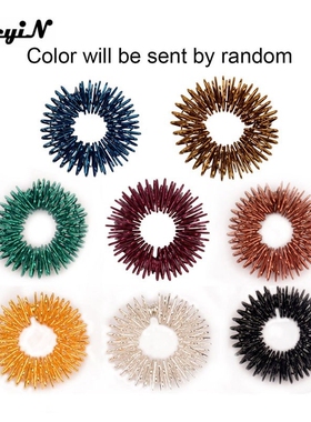 5pcs/Set Stainless Steel Finger Massage Ring Acupuncture Rin