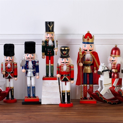 Handcraft Puppet Wooden Christmas nutcracker soldier Doll Gi