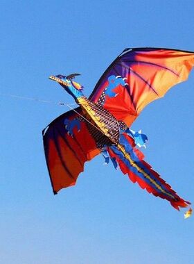 3D Dragon 100M Kite Single Line With Tail Kites Outdoor Fun