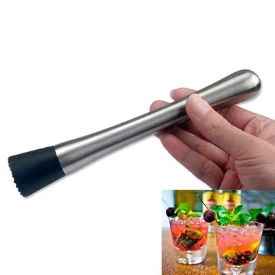 Stainless Steel Wine Mixing Stick Cocktail Muddler Shaker Wi