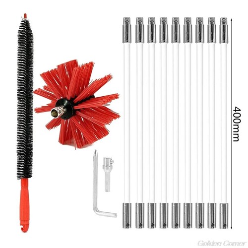 Bendable Cleaning Brush Set for Chimney Fireplace Pipe Stov