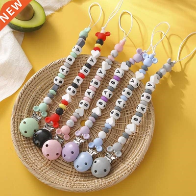 Baby Pacifier Clip Chain Handmade Free Personalized Name Dum