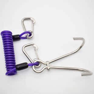 Stainless steel double flow hook spring safety wire rope fo