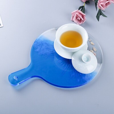 DIY Coaster Plate Casting Silicone Mould Crafts Jewelry Maki