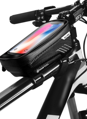 Bike Bag Front Frame Top Tube Waterproof Support Smartphone