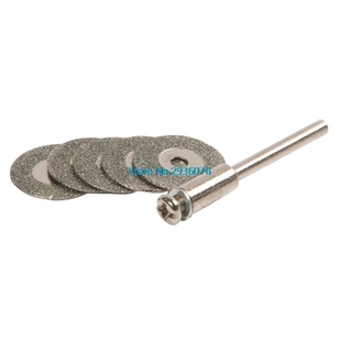 5 PCS 22mm Emery Diamond cutting blades Drill Bit+1 Mandrel