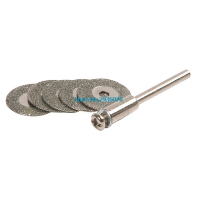 5 PCS 22mm Emery Diamond cutting blades Drill Bit+1 Mandrel