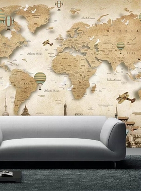 beibehang Custom photo 3D wallpaper mural cartoon world map