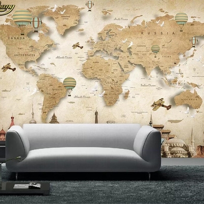 beibehang Custom photo 3D wallpaper mural cartoon world map