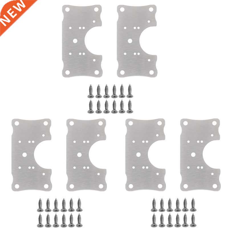 6Pcs Hinge Repair Plate Brackets,Cabinet Hinge Repair Plate