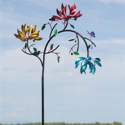 Garden Windmill Flower Shaped Metal Artware Decorative