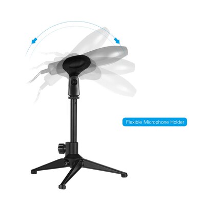 Mini Desktop Microphone Stand Bracket Tripod Portable