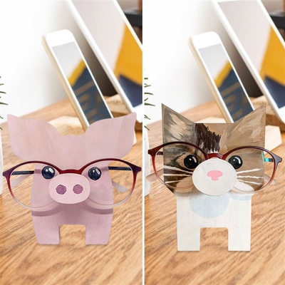 Animal Eyeglass Holder Wooden Glasses Holder Stand Animal