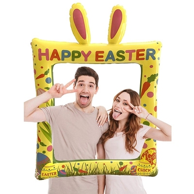 Happy Easter Decoration Inflatable Selfie Frame Rabbit Bunn