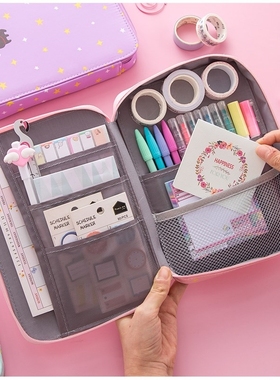 Korean Kawaii Pencil Case Storage Bag Cute  Big Pencil B