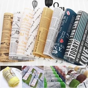 25Pcs/Lot Oilpaper Wrapping Paper for Bread Sandwich Burger