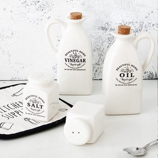 Sale Ceramic Salt And Pepper Shakers And Vinegar Oil Bottle