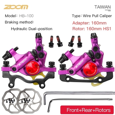 ZOOM xtech HB100 MTB Hydraulic Line Pulling Disc Brakes Set