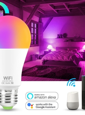 9W RGB Smart Light Bulb Work with Alexa Google Home E27 B22