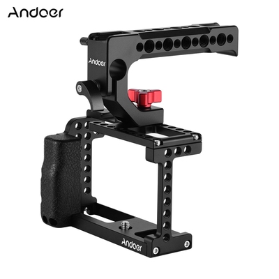 Andoer Camera Cage Video Stabilizer+Top Handle Kit Aluminum