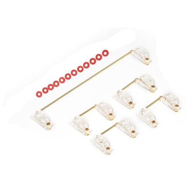 DUROCK Transparent Gold Plated PCB Screw in Stabilizers 2u